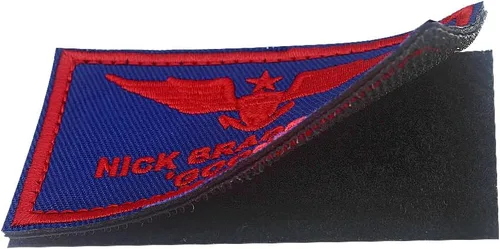 Miniatura 4 de Goose & Maverick - Divertidas calcomanías bordadas con gancho y bucle de 3.8 x 2.2 pulgadas, apliques bordados para planchar para camisas, mochilas