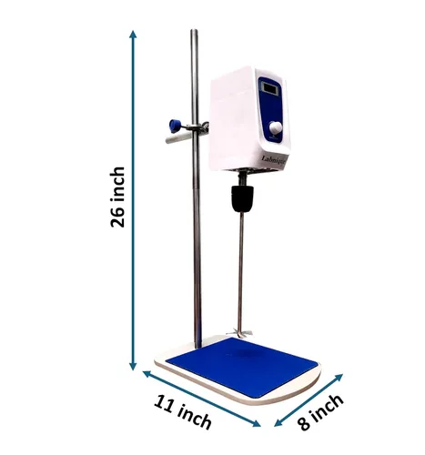Miniatura 2 de Labnique Agitador digital con soporte y plataforma de mezcla, mezclador de arriba, 100-1500rpm, capacidad de 5L