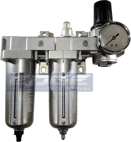 Miniatura 2 de Sistema de secado de aire de tres etapas con clasificación industrial: filtro de partículas de aire, filtro coalescente de 0.01 micras y regulador