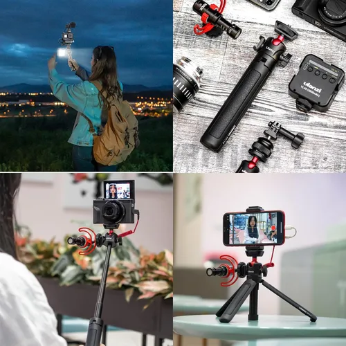 Miniatura 7 de ULANZI MT-16 Mini trípode extensible para cámara, ajuste de 4 niveles, cabeza esférica de 360°, zapata fría, ligero, portátil, palo selfie vlog