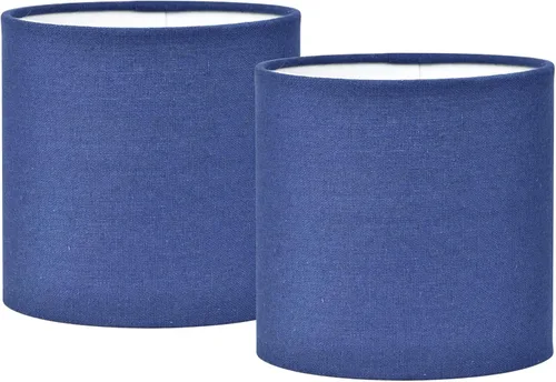 Miniatura 8 de MEMO - Cortinas pequeñas de tela con clip para lámpara de pared, juego de 2, tambor pequeño, 5.2 x 5.2 x 5.2 pulgadas de alto, lino, hechas a mano
