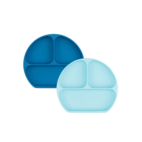 Miniatura 36 de Bumkins Plato de silicona con agarre, plato de succión dividido, plato para bebé o niño pequeño, sin BPA, apto para microondas y lavavajillas