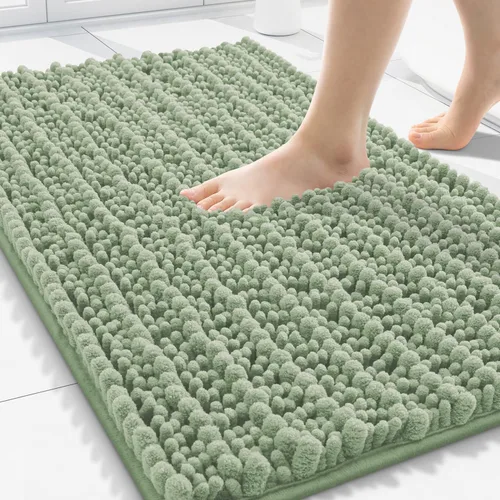 Miniatura 211 de Smiry Alfombras de Baño 24x16 pulgadas, Alfombras de Baño de Chenilla Extra Suaves y Absorbentes, Respaldo de Goma Antideslizante, Lavable a Máquina