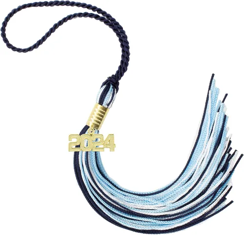 Miniatura 519 de Borla de graduación Aqua 2022, todos los colores escolares disponibles, fabricada en Estados Unidos