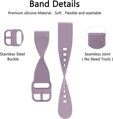 Miniatura 3 de Oumida TPU Bands for Amazfit Bip 3 Pro/Bip 3/ Bip U Pro/Bip U/Bip S/Bip Lite/Bip S Lite/GTS 42mm, 20mm Quick Relase Soft Straps with Metal Buckle