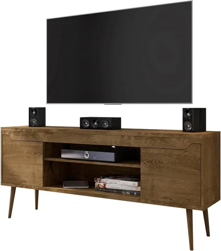 Miniatura 9 de Manhattan Comfort Bradley - Soporte de TV moderno de mediados de siglo para televisores de hasta 60 pulgadas, centro de entretenimiento para sala