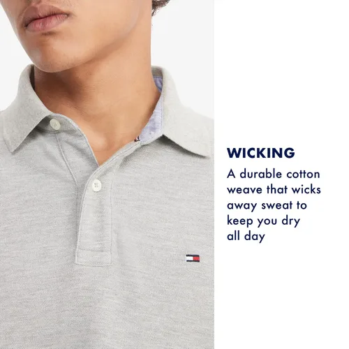 Miniatura 4 de Tommy Hilfiger Polo elástico de manga corta para hombre con secado rápido protección UV