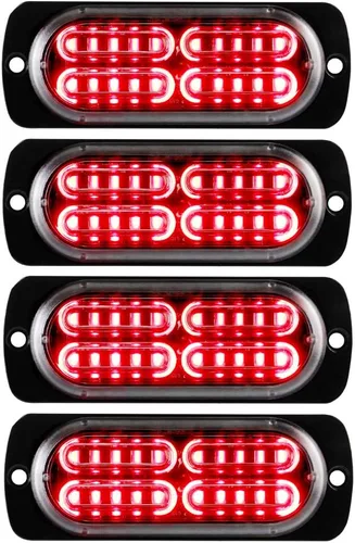 Miniatura 9 de Barra de Luz LED Estroboscópica de Emergencia Súper Brillante de 12-24V con 20 LED, Advertencia de Precaución y Peligro para Construcción
