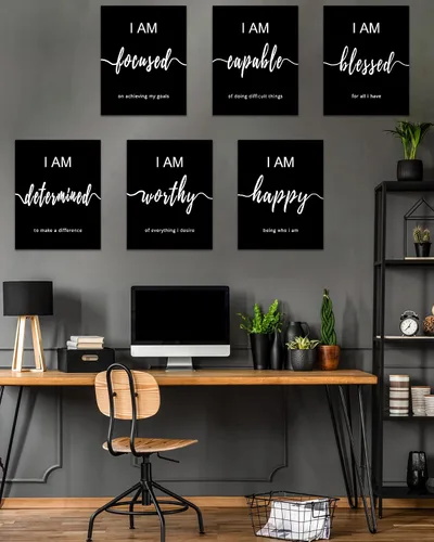Miniatura 3 de Drsoum Arte de pared inspirador para la oficina, impresiones artísticas motivacionales para la oficina, dormitorio, sala de estar, aula, 8 x 10