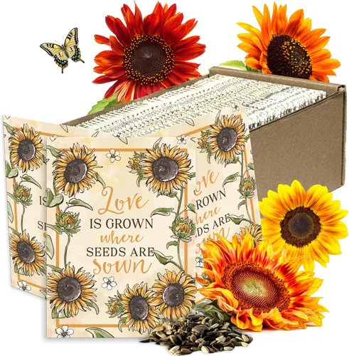 Miniatura 6 de Seed Needs, Paquete de semillas de girasol, recuerdos de fiesta, paquetes prellenados para repartir