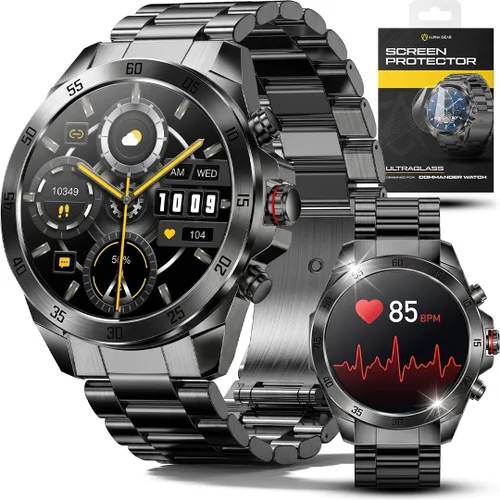 ALPHAGEAR Commander - Reloj inteligente militar táctico para hombre, batería de 12 días, pantalla AMOLED, llamadas Bluetooth, resistencia al agua