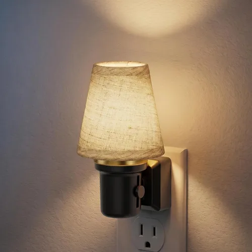 Miniatura 24 de JandCase Luz Nocturna de Vela, Luces Nocturnas que se Enchufan a la Pared, Blanco Suave 3000K, Brillo Ajustable 0-100LM, Sensor de Anochecer a