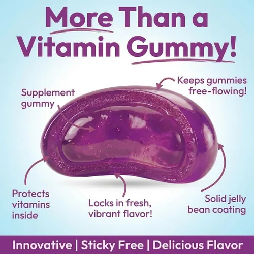 Miniatura 3 de Human Beanz Gomitas multivitamínicas con zinc para niños, suplementos dietéticos de apoyo inmunológico, vegetariano, 120 granos de gelatina Berry
