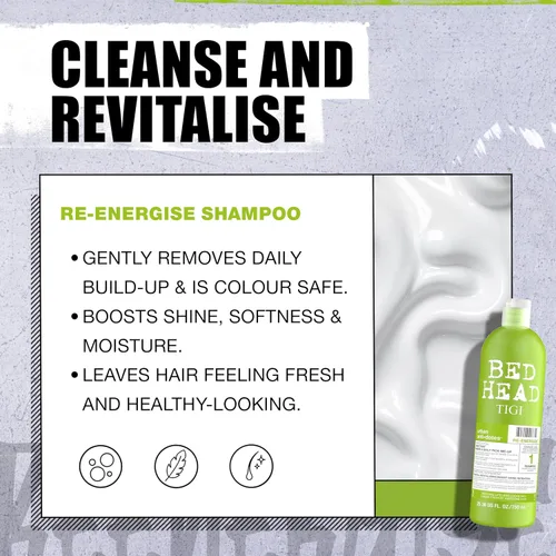 Miniatura 5 de Champú y acondicionador diario reenergizante Urban Antidotes de Bed Head por TIGI 25.36 fl oz, 2