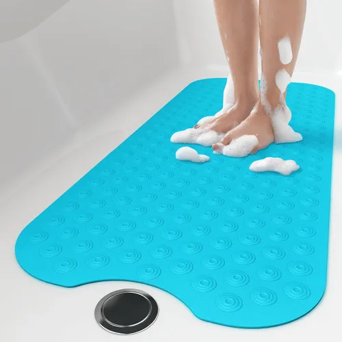 Miniatura 14 de OTHWAY Alfombrilla de baño sin ventosa: tapete de baño extra largo de 39 x 16 pulgadas, perfecto para bañeras ordinarias o reacabadas │Hecho de goma