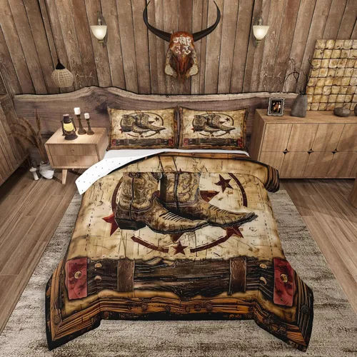 Miniatura 14 de Feelyou Juego de ropa de cama de vaca de las Highland para niños, edredón de ganado con girasol para niñas, adolescentes, juego de edredón