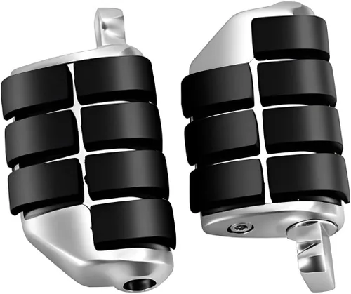 Estriberas cromadas para motocicleta, estriberas de carretera, reposapiés de aluminio, plataformas para pies de motocicleta para Harley Davidson