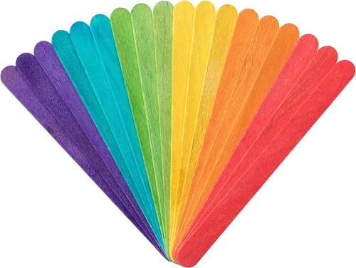 Miniatura 8 de Mr. Pen - Palitos de paletas de colores, 4.5 pulgadas, paquete de 500 palitos de manualidades vibrantes y suaves a granel, madera gruesa y duradera