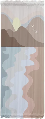 Miniatura 6 de LooPoP Cortinas de puerta para ventana de puerta, 2 paneles de paisaje, puesta de sol, montaña, 54 x 72 pulgadas, opacas, francesas, aislamiento