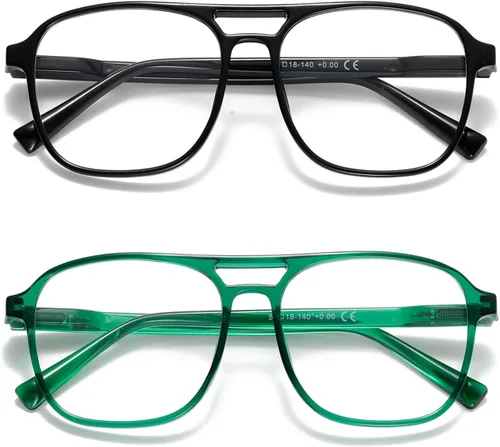 Miniatura 13 de Gafas de lectura de aviador para mujeres, hombres y hombres, bloqueo de luz azul, para lectura de computadora, estilo polit, gafas de moda