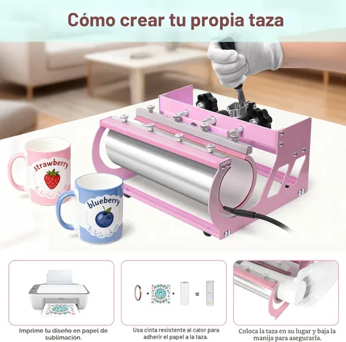 Miniatura 3 de Slendor - Máquina de presión de calor 5 en 1, prensa de calor para sublimación de 12x15 pulgadas, prensa digital de transferencia de calor con Rosa