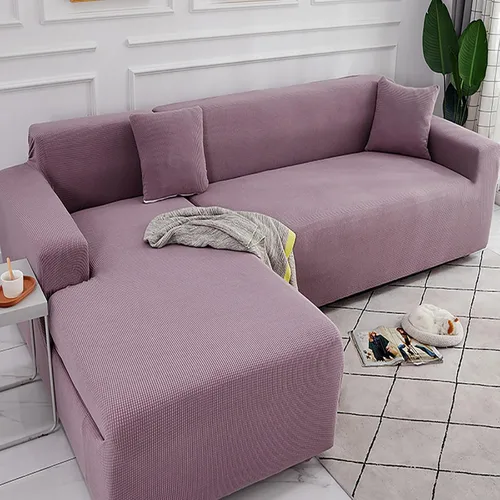Miniatura 19 de Funda para sofá modular, funda elástica para sofá, protector universal de muebles, en forma de L, antideslizante, de elastano, para mascotas, gatos