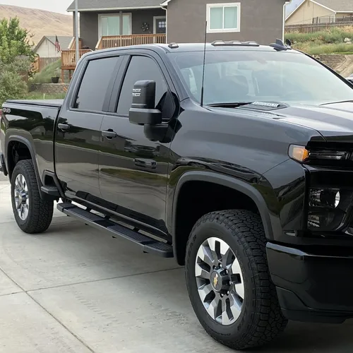 Miniatura 2 de Estribos de 6 pulgadas compatibles con Chevy Silverado/Gmc Sierra 1500 Crew Cab 2019-2026, Silverado/Sierra 2500hd 3500hd Crew Cab 20-26, dos tapas