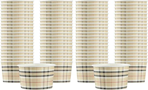 Miniatura 66 de Coppetta - Vasos de papel de 3 onzas, 50 tazas duraderas para llevar, tapas se venden por separado, desechables, tazas de postre de papel negro