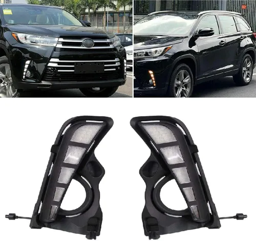 Miniatura 5 de Para To-yota Highlander 2017-2019, LED DRL lámpara de circulación diurna blanca amarilla luces indicadoras de conducción accesorios de coche