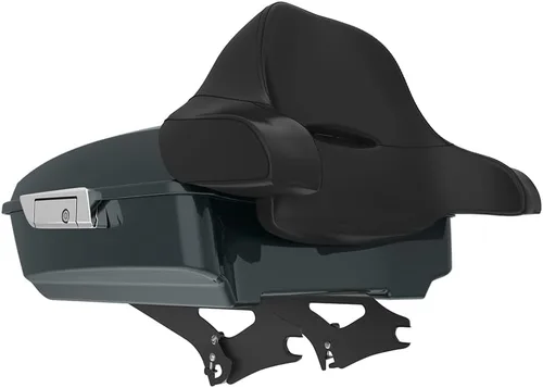 Miniatura 33 de King Tour Pack para Harley Alpine Green, cierre de paquete turístico, portaequipajes superior, soporte de montaje negro, placa de metal para Harley