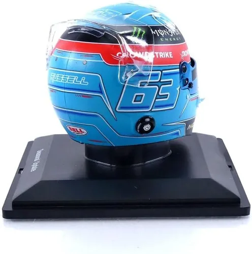 Miniatura 3 de Casco a escala 1:5 de George Russell 2022 Réplica del GP de Brasil