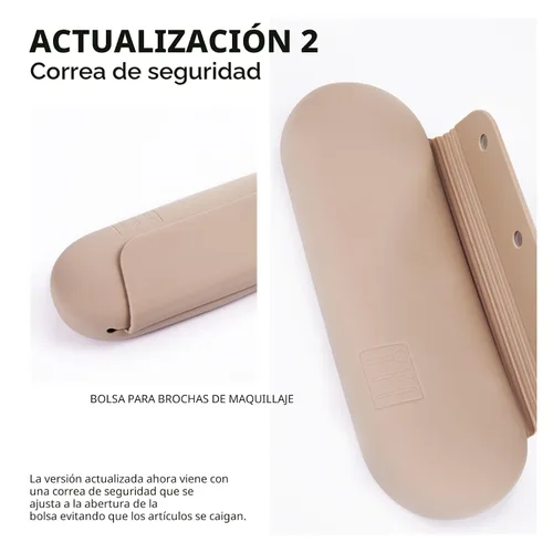 Miniatura 3 de AGIKET Soporte de silicona para brochas de maquillaje, bolsa de cosméticos de viaje: soporte suave y portátil para brochas cosméticas faciales