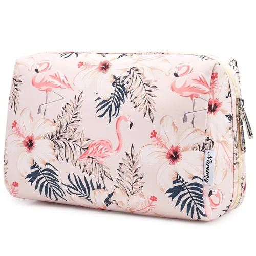 Narwey Linda Bolsa de Maquillaje de Viaje, Bolsa Organizadora de Cosméticos, Bolsa de Aseo de Viaje, Bolsas de Maquillaje con Compartimentos para