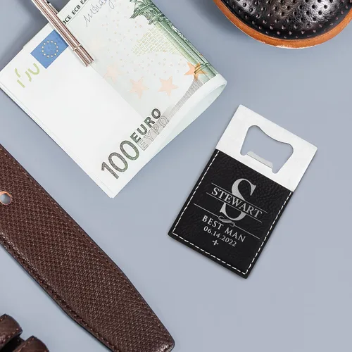 Miniatura 7 de Juego de 3 – Regalos de padrinos de boda, abrebotellas personalizados para padrino de boda, padrino, novio, personalizado con nombre – título