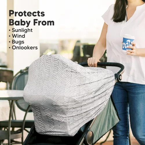 Miniatura 5 de KeaBabies Funda de lactancia, funda de lactancia materna para mujer, toldo para asiento de automóvil para niña, niño, toldo multiusos para asiento