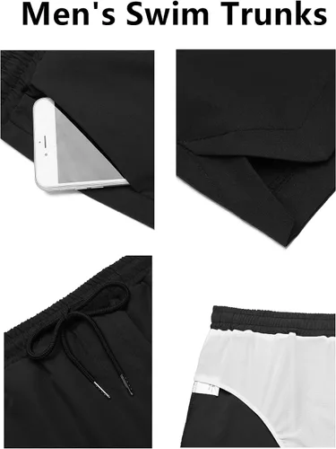 Miniatura 5 de Coofandy - Traje de baño para hombre, pantalones cortos de verano y playa de secado rápido