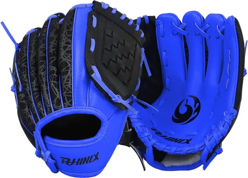 Miniatura 7 de PHINIX Guantes de béisbol para jugar y entrenar de 8.5 a 9 pulgadas Verde sin bola