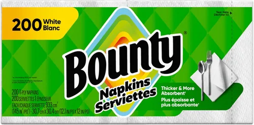 Miniatura 10 de Bounty Servilletas de papel, blancas, 200 unidades, el embalaje puede variar