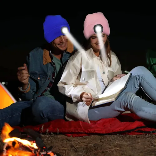 Miniatura 4 de 18 piezas unisex gorro con luz USB recargable LED sombrero linterna linterna para hombres, papá, padre, marido