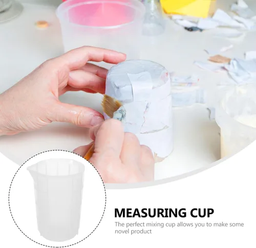 Miniatura 8 de Healifty 1 taza medidora de silicona de 25.4 fl oz de resina epoxi tazas de mezcla de bricolaje taza dispensadora para medir pintura resina epoxi