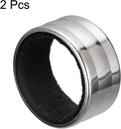 Miniatura 3 de uxcell Collares para botellas de vino, 2 anillos de goteo de vino de acero inoxidable, tapones de goteo de 1.57 x 0.75 pulgadas a prueba de fugas