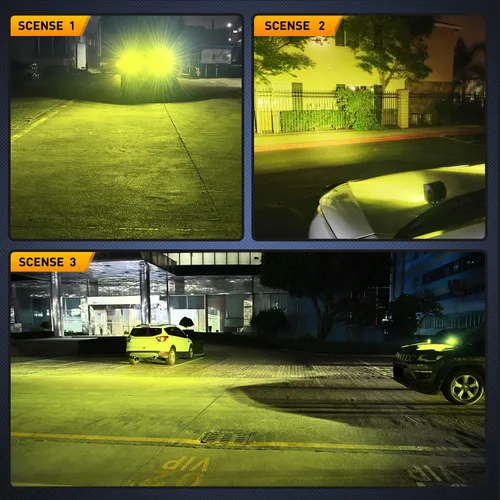 Miniatura 7 de Nilight 2 piezas de 3 pulgadas de barras de luz LED ambar de 42 W, cubos LED actualizados, luz de marcha atrás y reversa combinada de foco