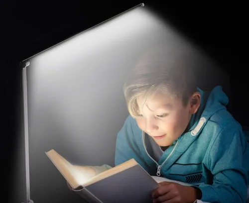 Miniatura 6 de Lámpara LED de escritorio, lámpara de mesa regulable, lámpara de lectura con puerto de carga USB, 5 modos de iluminación, control sensible, Negro