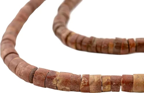 Miniatura 3 de Cuentas de bauxita natural, hebra completa de cuentas de piedra africana, el pecho de cuentas
