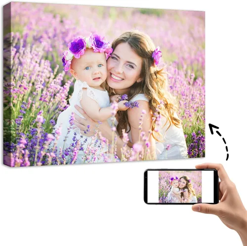 Miniatura 35 de YYYYHPP Impresiones en lienzo con tus fotos, arte de pared personalizado de foto a lienzo, impresión en lienzo para boda, familia, bebé, mascotas