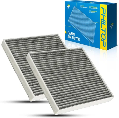 PHILTOP Filtro de aire de cabina con carbón activado, compatible con CF10612 Smart Fortwo 2008, 2009, 2010, 2011, 2012, 2013, 2014, 2015-2018, Smart