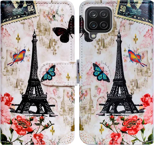 Miniatura 19 de Bcov Funda para Galaxy A12, colibrí en flores pájaro de cuero con tapa para teléfono con ranura para tarjeta soporte para Samsung Galaxy A12 2021