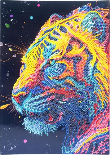 Miniatura 3 de DIAMANTINY - Pintura Tigre por Números, Multicolor, A4, 96026