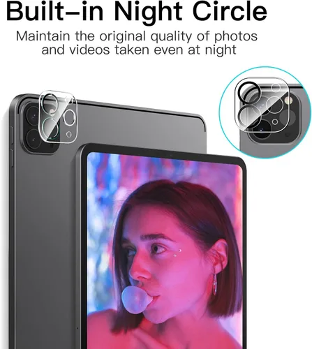 Miniatura 6 de JETech Protector de pantalla para iPad Pro de 11 pulgadas, 2022/2021/2020 (4ª/3ª/2ª generación) con protector de lente de cámara, película de vidrio
