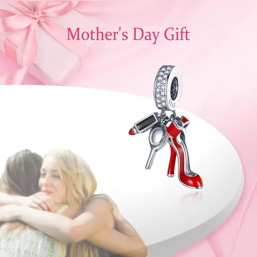 Miniatura 4 de 925 Sterling Silver Charms for Bracelets and Necklaces Mom Heart Beating Love Charms Gift for Christmas Valentine's Day Mother's Day Gifts for Girls